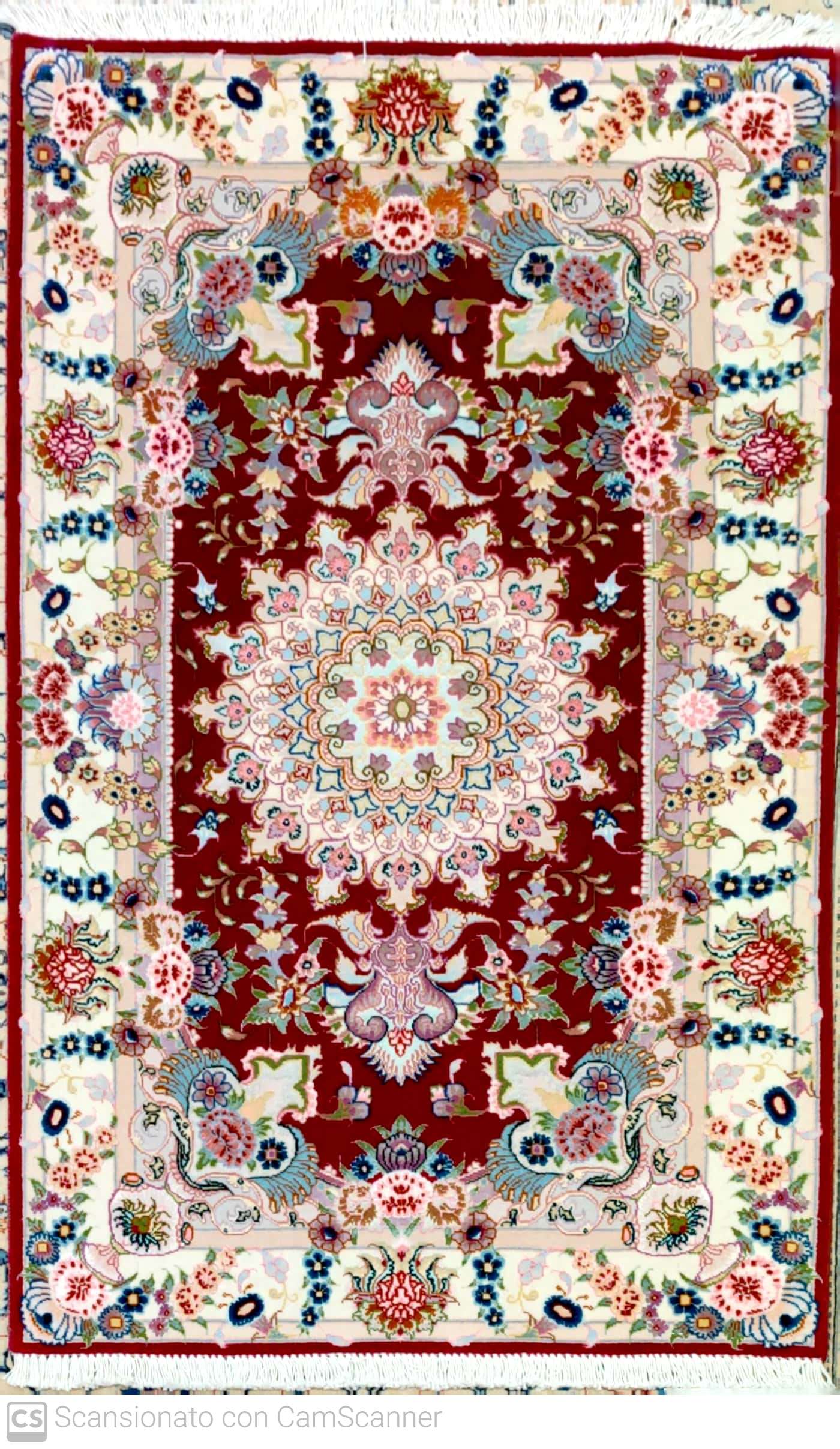 TABRIZ TWINS 60 RAJ SILK FLOWERS 121x 78 cm