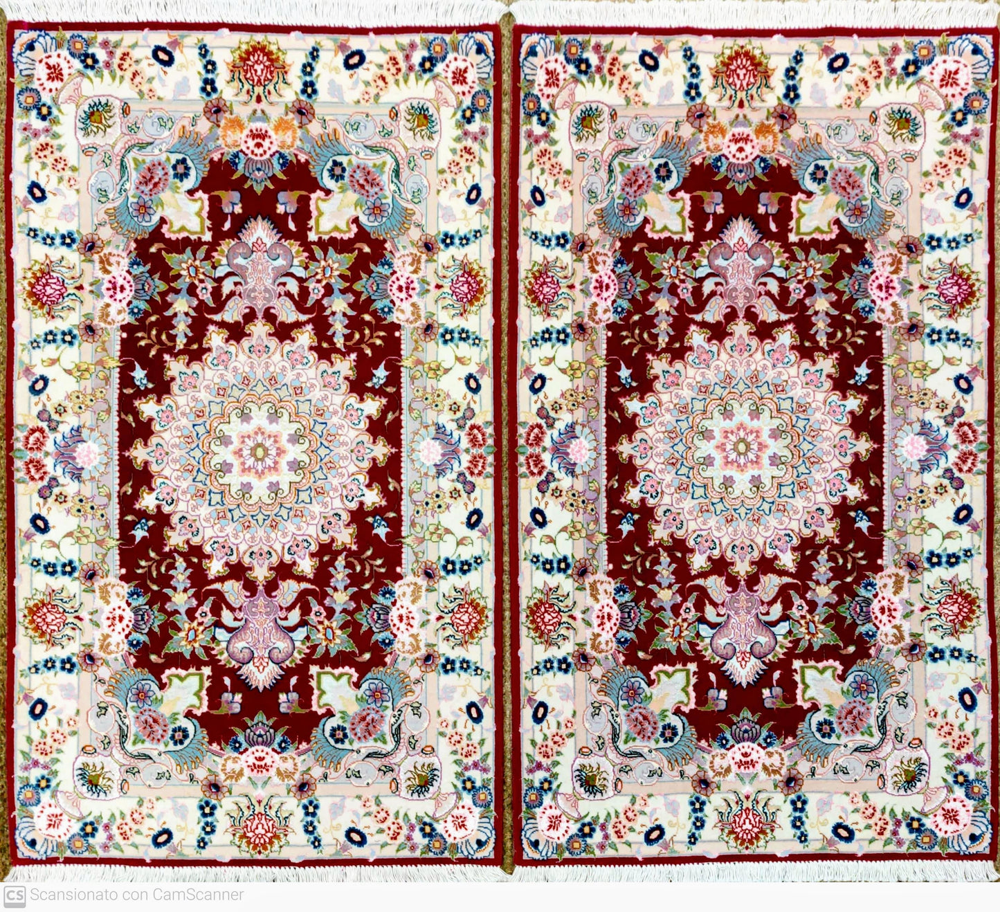 TABRIZ TWINS 60 RAJ SILK FLOWERS 121x 78 cm