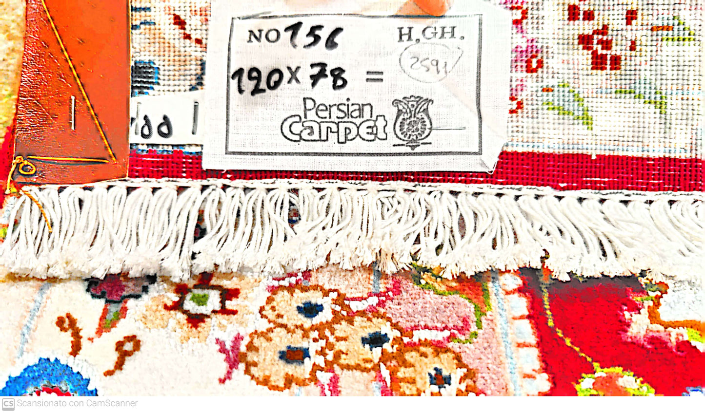 TABRIZ TWINS 60 RAJ SILK FLOWERS 121x 78 cm