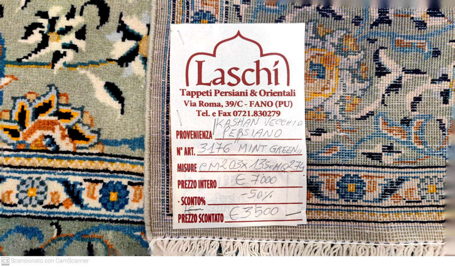 KASHAN VECCHIO VINTAGE 203 X 135 cm