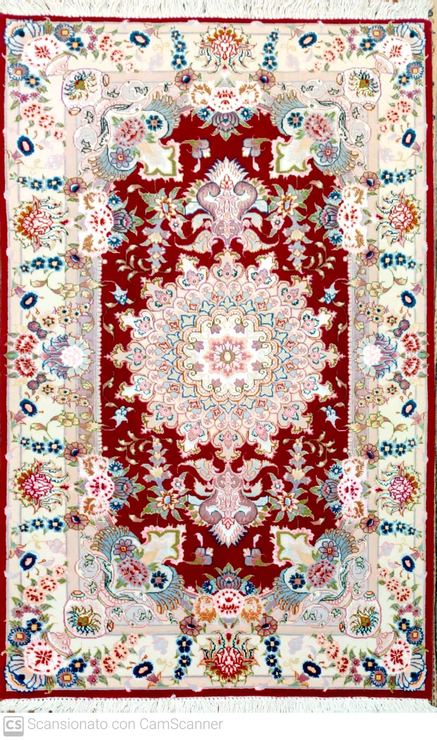 TABRIZ GEMELLI 60 FIORI DI SETA RAJ 121x 78 cm