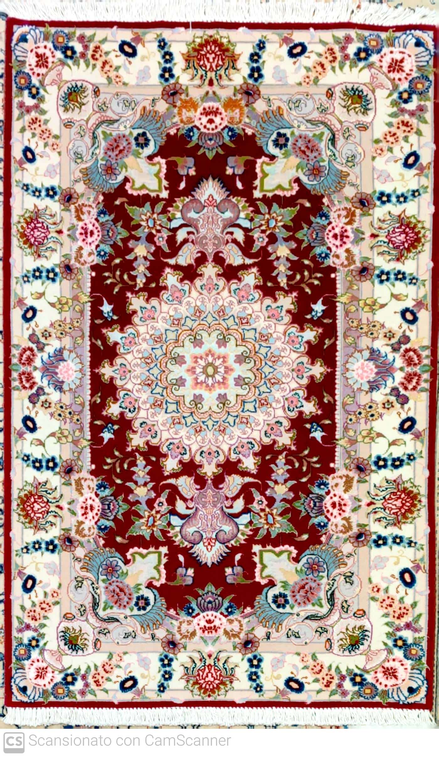 TABRIZ GEMELLI 60 FIORI DI SETA RAJ 121x 78 cm