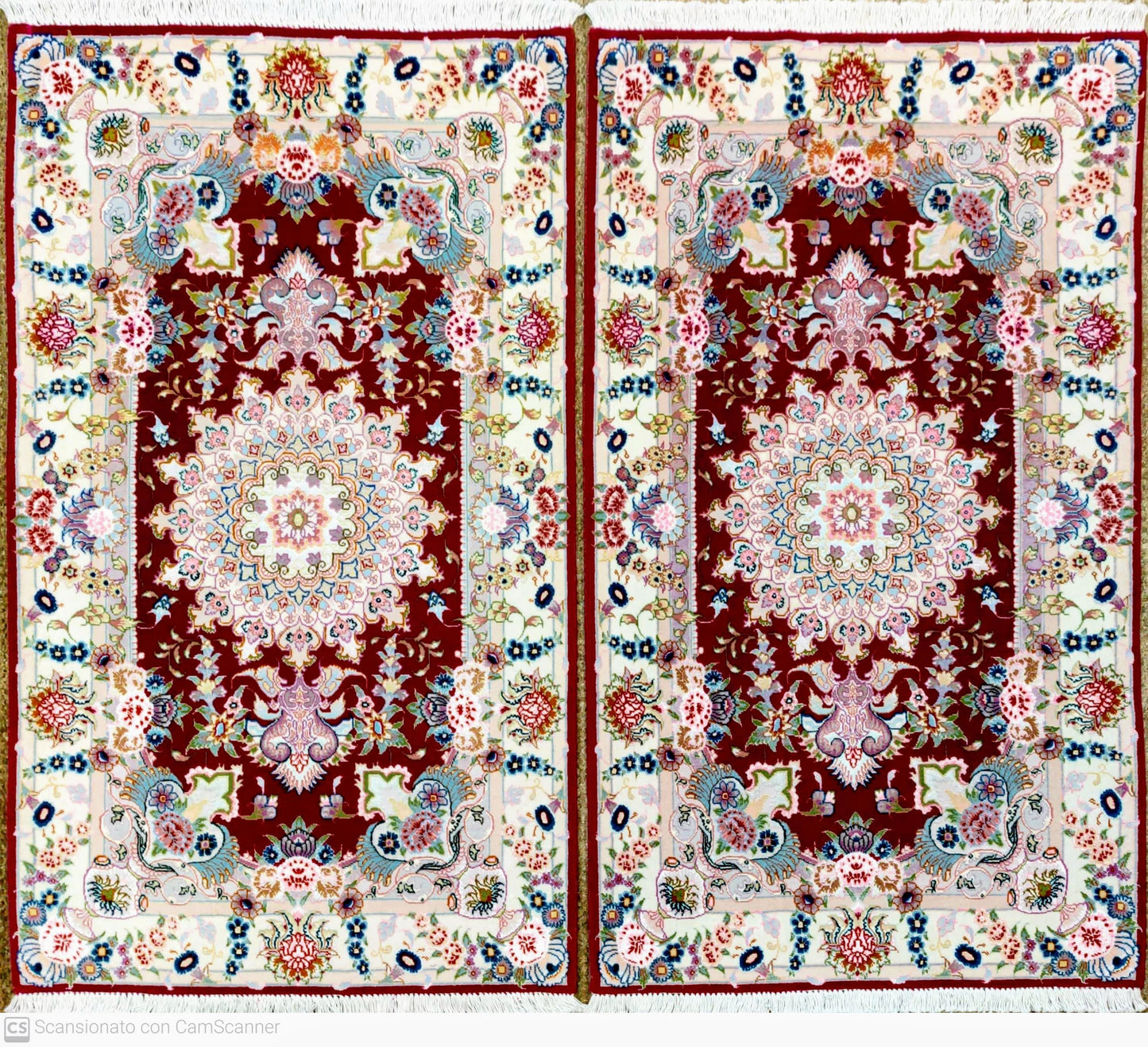 TABRIZ GEMELLI 60 FIORI DI SETA RAJ 121x 78 cm