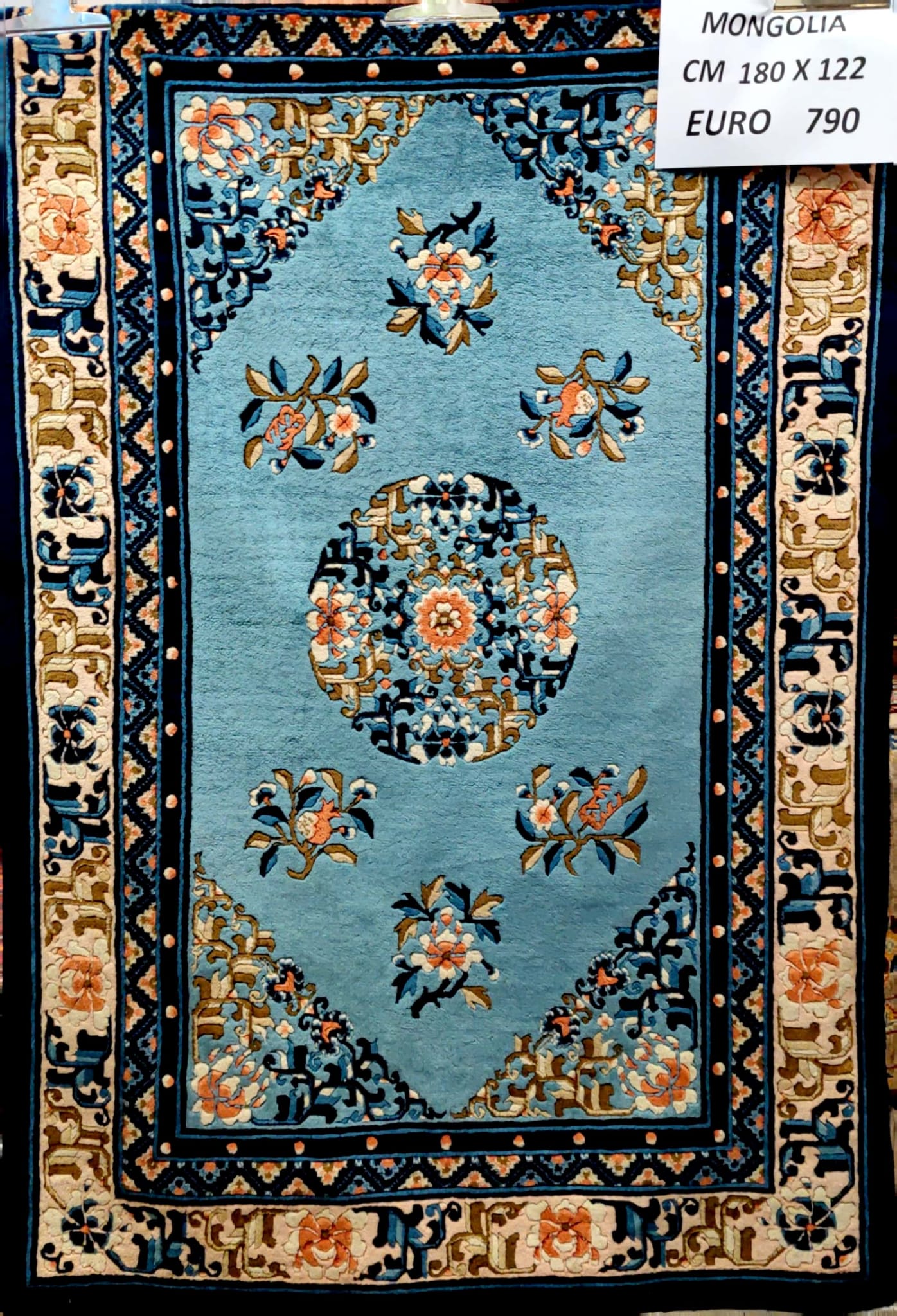 MONGOLIA PECHINO CINA BLU 180 X 122 CM